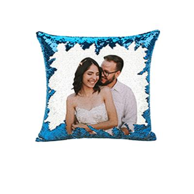 China PORTABLE Sublimation Sequin Blank Pillow Case Cover Customized Logo Sofa Cushion Cover For Home Decor for sale