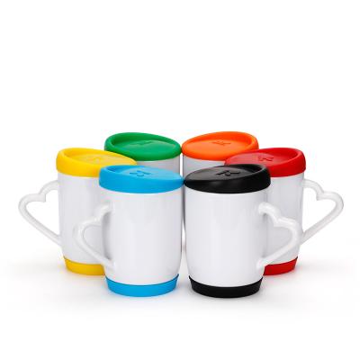 China Stored Empty Sublimation Silicon Cover Tea Cup Coffee Mug Water Bottle For DIY Heat Transfer Photo Print for sale