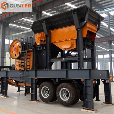 China Cobble Stone Mining Mobile Jaw Crusher for sale