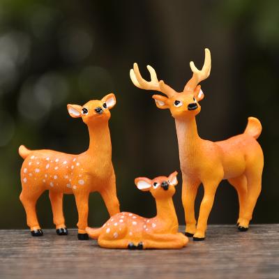 China China Sika Deer Model Forest Animals Craft, Mini Greenhouse Figures, Mini Garden Figures, Miniature Micro Landscape Doll House Accessories for sale