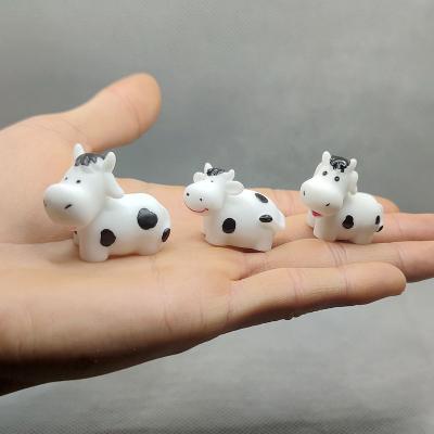 China / Artificial Farm Animal Cow Cattle Figures Resin Micro Fairy Craft Ornament Landscape Miniatures DIY Home Garden Decor for sale