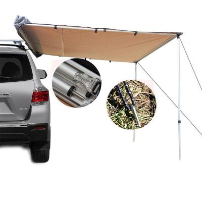 China Extended type pull out retractable roof top tent aluminum car side tent for camping with LED light shade for sale