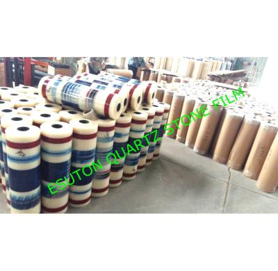 China Stone Film Quartz Stone Building Material Stores Quartz Protection Slab Lamination PE Stone Film for sale