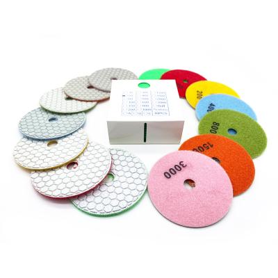 China FEIYAN China Stone Polishing Factory Directly 7 Step Wet Dry Flexible Polish Pads Stone Marble Granite Turkey Popular Hot Press Diamond Tools for sale