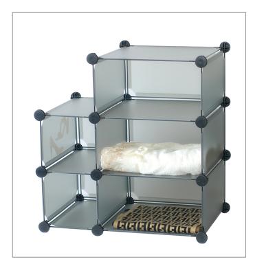 China DIY Storage Plastic Cube PP Transitional Plastic Storage Rack With Sturdy Balls Children's ABS Cabinet for sale