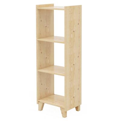 China Rustic Solid Wood 3 Cube Bookcase in Rustic Modern Furniture and Storage Unit with 3 Layer Solid Wood Bookcase for sale