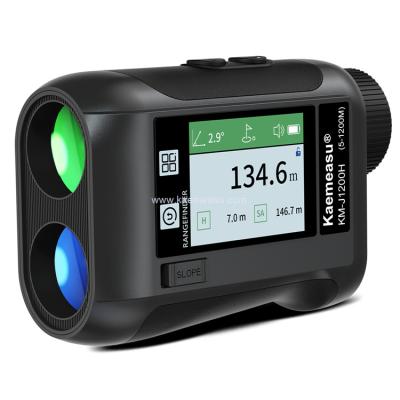 China kaemeasu Rechargeable Laser Rangefinder Voice Golf Range Finder LCD Display Telescope With Side Screen J1200 for sale