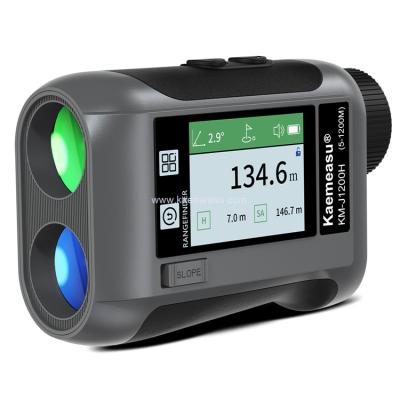 China kaemeasu Rechargeable Laser Rangefinder Voice Golf Range Finder LCD Display Telescope With Side Screen J1200 for sale