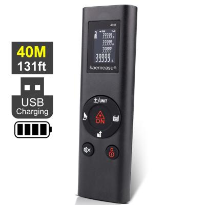 China 40m Mini Handheld USB Rechargeable Laser Distance Meter High Precision Infrared Electronic Ruler Laser Range Finder for sale