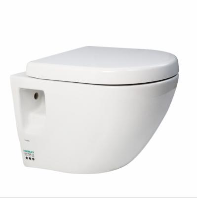 China Double-Flow European China Supplier Top Hung Toilet Bathroom Ceramic Wall Mounted Toilet for sale