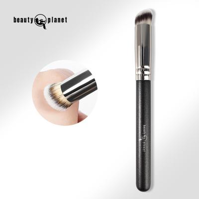 China BEAUTY PLANET Logo Brushes For Make Up Face Concealer Liquid Brush Private Single Flat Flat Surface Head Makeup Brush pro for sale