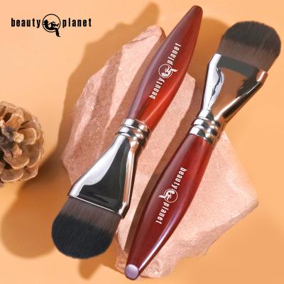 China BEAUTY PLANET Face Makeup Brush Nylon Hair Brush Customized Basic Single Brush High Quality Red Wooden Brush Basic One for sale