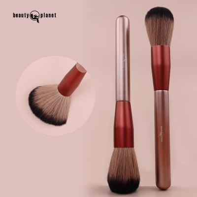 China BEAUTY PLANET BEAUTY PLANET Logo Portable Rose Gold Powder Kabuki Facial Beauty Tools Makeup Brush Custom Face Blush Powder Cosmetic Brushes for sale