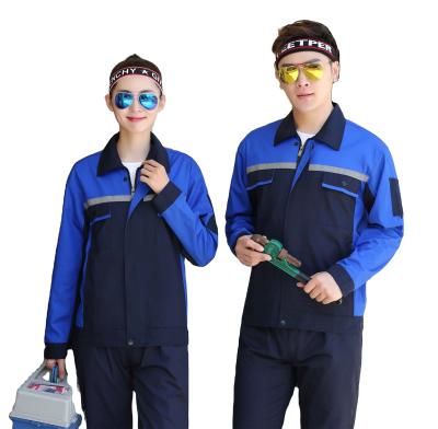 China 2021 Breathable Mechanic Promotional Male Uniform Long Sleeve Workwear Uniform Suit for sale