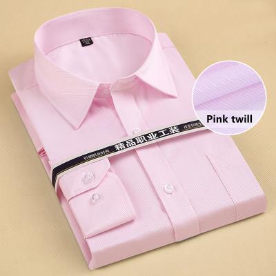 China 2021 high quality cotton business formal shirt anti-pilling men for sale