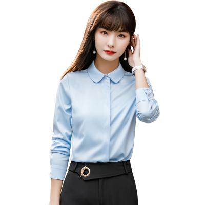 China The latest fashion anti-pilling design ladies office blouses business shirt for women office tops and blouses for sale