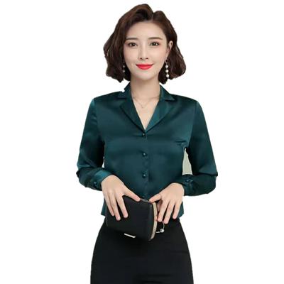 China Anti-pilling 2021 Wholesales Slim Fit Shirt Elegant Lady Tops Blouses Plus Size Women Blouse for sale