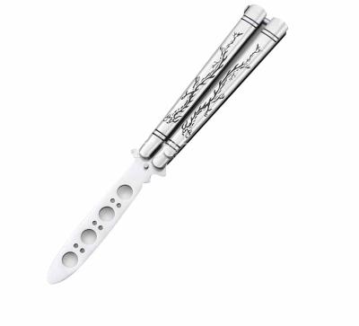 China New Style Non-variable Folding Knife Butterfly Training Knife With Dragon Pattern Stainless Steel Training Tool for sale