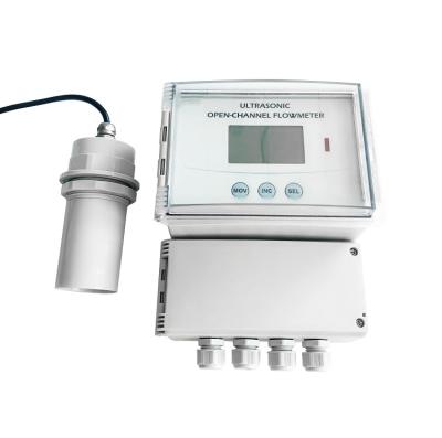 China Parshall Flume Open Channel Ultrasonic Flow Meter with 24VDC Power Supply en venta