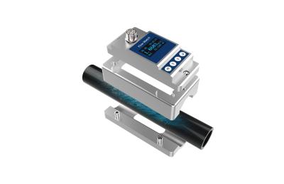 China Mini IP54 OLED Display Clamp On Ultrasonic Flow Meter for sale