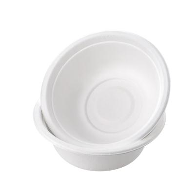 China Eco-friendly 350ML Disposable Disposable Round Bowl Meal Takeout Container Degradable Bagasse Salad Bowl Bio for sale