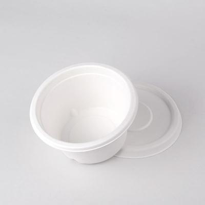 China Custom Chip And Dip Bowl Disposable Paper Sauce Cups Microwavable With Lid for sale