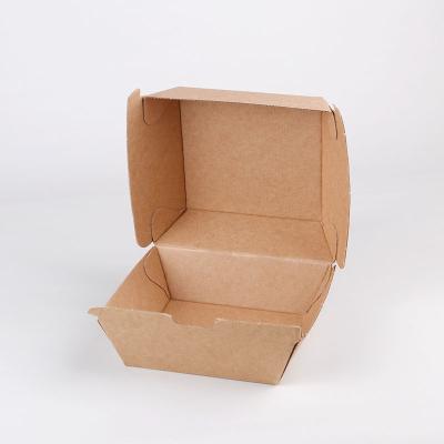 China Recyclable Disposable Container Takeaway Foods Corrugated Box Paper For Burger for sale