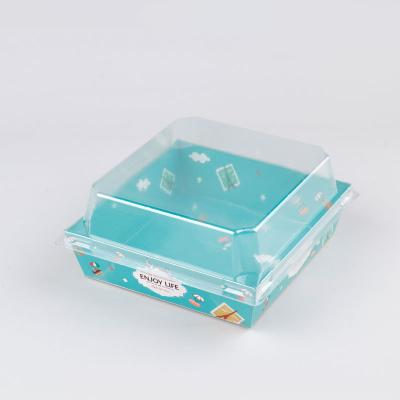 China Recyclable Disposable Dessert Paper Box Cardboard Takeout White Cake Boxes for sale