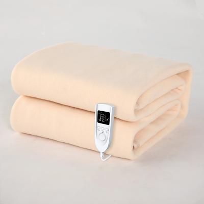 China Walmart Amazon Solid Single Fleece Anti Dust Mites Electric Blanket Sheet for sale