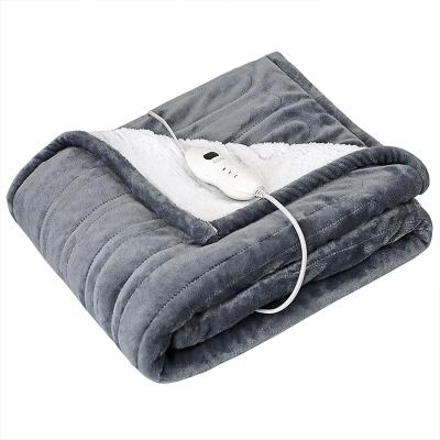 China Anti Mite Gray Electric Blanket With Dust Safe Portable Timer for sale