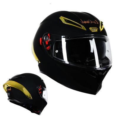 China Full Face Helmets New Model ABS Helmet Motorcycle Small Tail Full Face Helmet Racing Motorcycle Riding Helmet Men and Women Four Seasons for sale