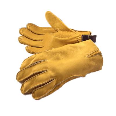 China Comfortable Riding Gloves Cheap No Logo Yellow Leather Breathable Motorcycle Racing Glove For Man Touch Screen Riding Gloves for sale