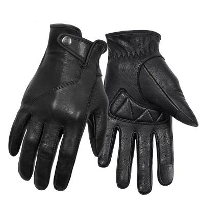 China Comfortable Anti Slip Gloves Factory Direct Selling Sheepskin Motorcycle Gloves Retro Riding Touch Screen Motorcycle Gloves Leather for sale