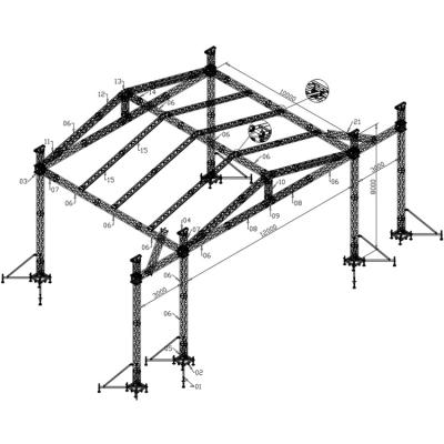 China Aluminum Spit Truss Event Party Exhibition Stage Tower Speaker Line Led Screen Support Lighting Goal Post Box Truss for sale