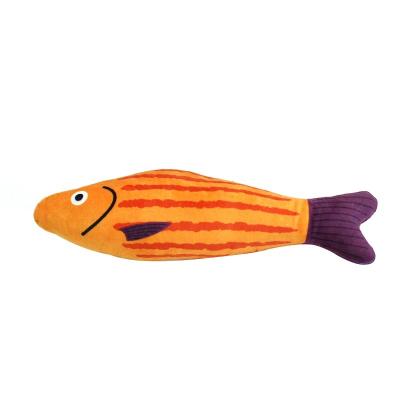 China High Quality Viable Catnip Fish Forms Cat Toy Teeth Cleaning Interactive Durable Pet Chew Squeaky Toys for sale