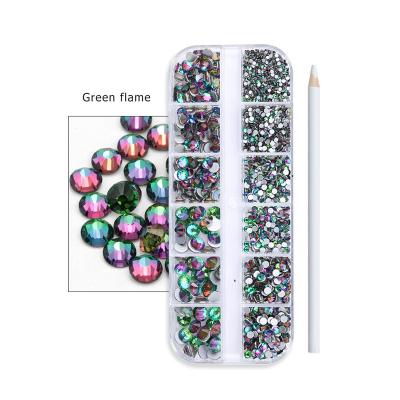 China 2016pcs Shape DIY Nail Art DIY Diamonds Crystal Rhinestones Flatback Gems Stone DIY Glass Jewelry Glass Red Blue Bulk Wholesale Decorations ab for sale