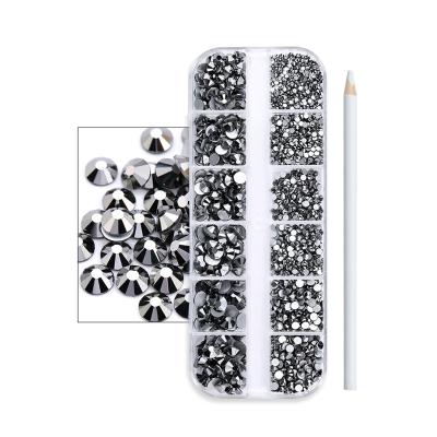 China Nail Art DIY Nail Art DIY Crystal Clear Glass Nail Art Decorations HotFix Non Glass Rhinestones for sale