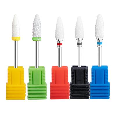 China Low Price Dia Ceramic Nail Drill Bit Standard Nail Drill Bit Set Ceramic Nail Drill Bit For Manicure Pedicure Tools for sale