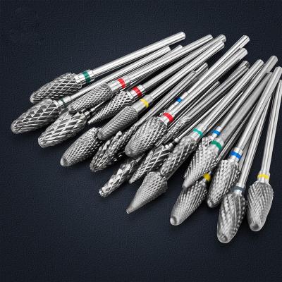 China Electric Ceramic Nail Drill Tungsten Nail Drill Bits Manicure Drills For Nail Burr Pedicure Accessories Tools Cutter Milling Machine for sale