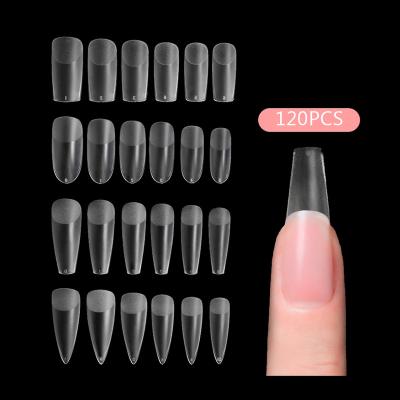 China 120pcs Flexibility Gel X Tip FakeNails Nails Coffin Acrylic False Nail Extension System Full Cover American Capsule Art Press On Nails for sale