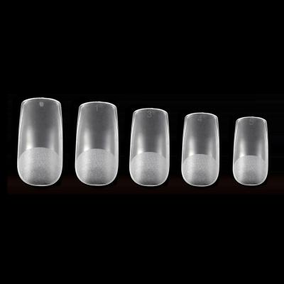 China Wholesale 120Pcs XL Flexibility Tapered Clear Square Fakenail Tips ABS XL Cover Half Coffin Artificial Nails for sale