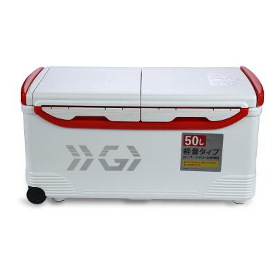 China 50L Labor Color Fishing Cooler Multifunctional Material White Tackle Cooler Large Insulation PP Boxes For Outdoor for sale