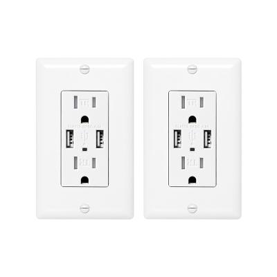 China PC China Factory Supply 4.8A High Speed ​​USB Wall Socket for sale