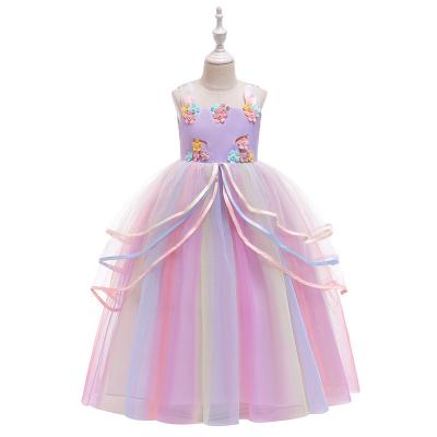 China Modern Design Kid Dress Party Girls Breathable Unicorn Party Dress Girl Unicorn Dress for sale