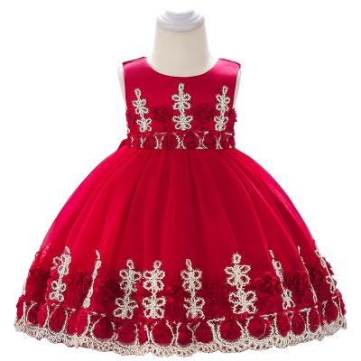 China Breathable Most Popular High Quality Baby Party Wedding Dress For One Year Old Baby Dress Design for sale