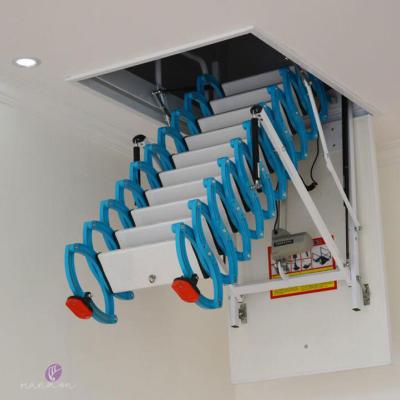 China Modern Scissor Style Manual Folding Attic Stairs To Loft Accommodation for sale