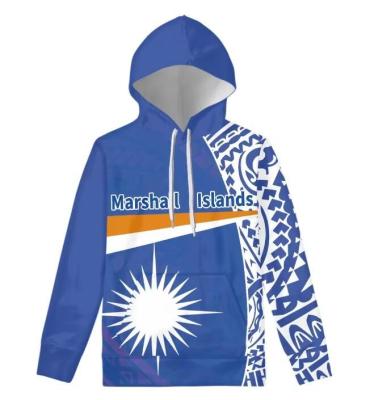 China Marshall Island Flag Custom Sublimation Hoodie Sweater Polynesian Oversized for sale