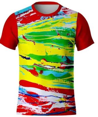 China Custom Logo O-Neck Sublimation Printed T Shirts for sale