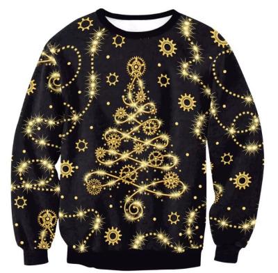 China Christmas Custom All Over Print Sublimation Print Sweater Machine Washable for sale