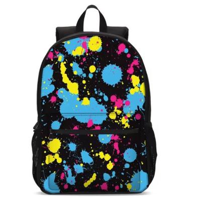 China Adjustable Straps Custom Printed Backpacks School Polyester Laptop Backpacks for sale